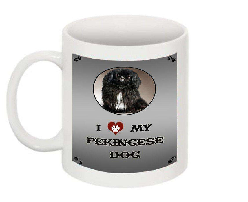 I Love My Pekingese Black Dog Mug