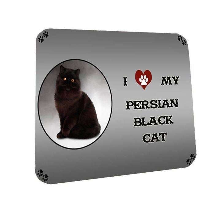 I Love My Persian Black Coasters Set of 4
