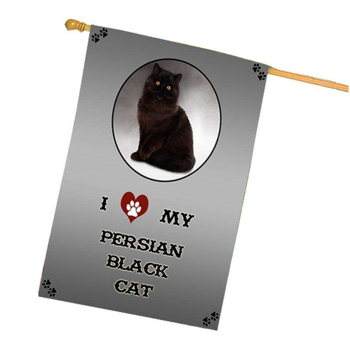 I Love My Persian Black House Flag