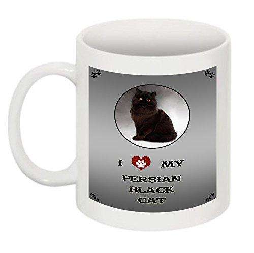 I Love My Persian Black Mug