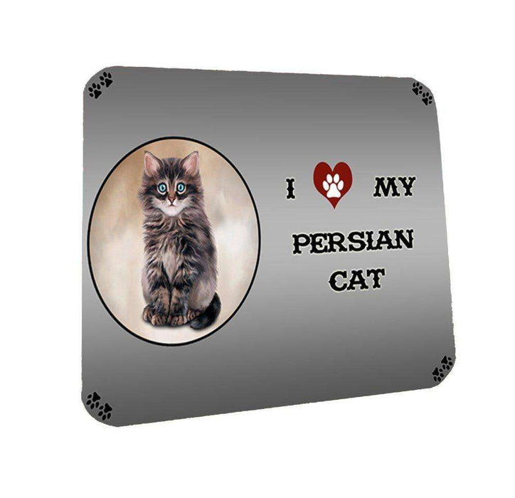 I Love My Persian Cat Coasters Set of 4