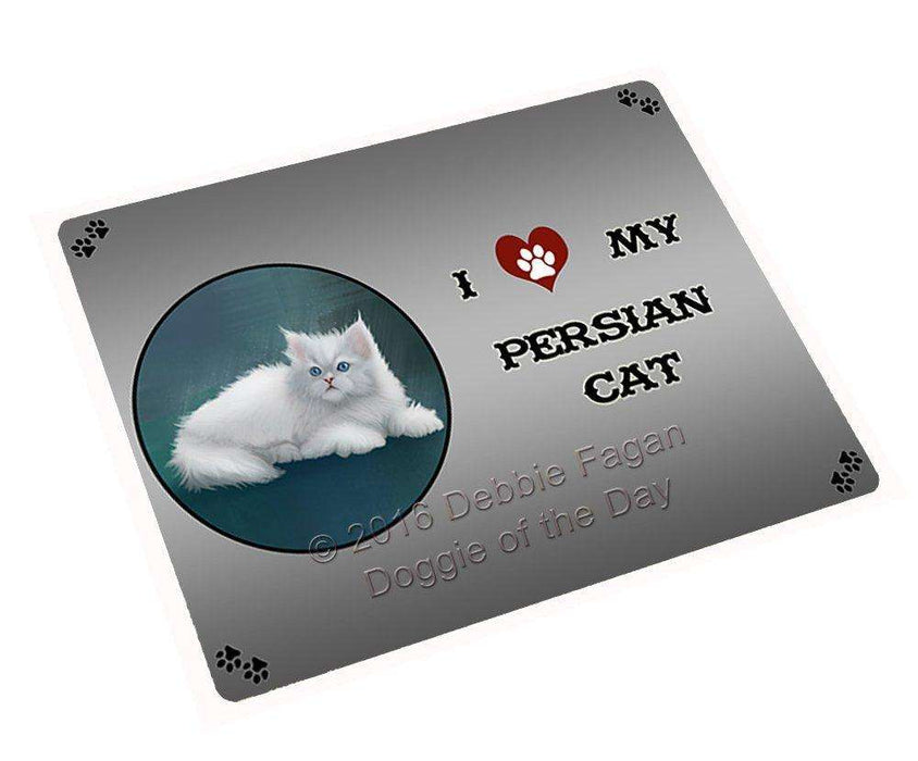 I Love My Persian Cat Tempered Cutting Board