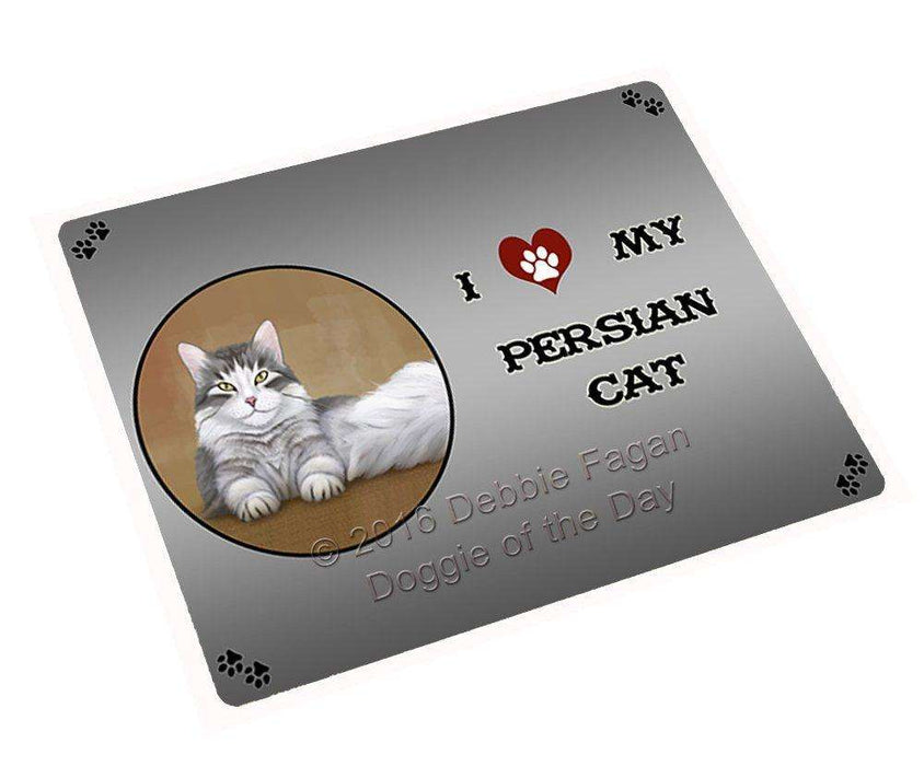 I Love My Persian Cat Tempered Cutting Board