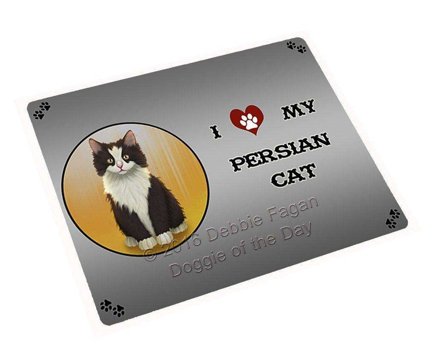 I Love My Persian Cat Tempered Cutting Board
