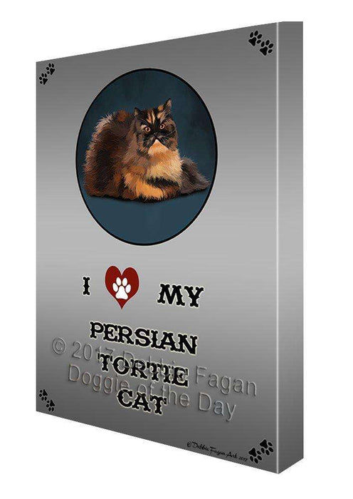 I Love My Persian Tortie Cat Canvas Wall Art D220