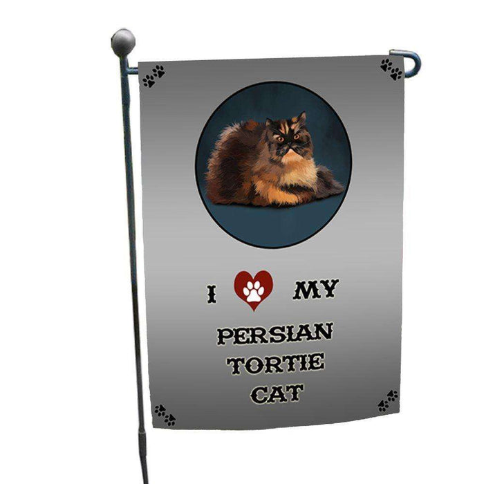 I Love My Persian Tortie Cat Garden Flag