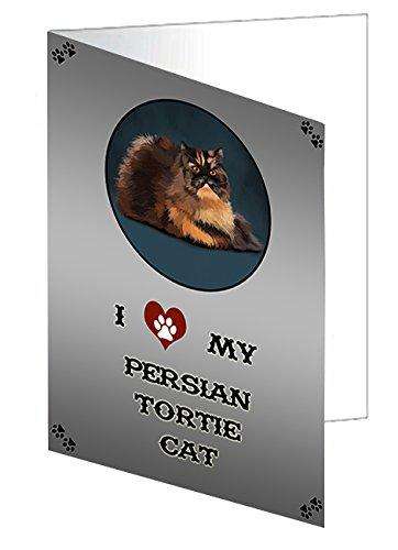 I Love My Persian Tortie Cat Handmade Artwork Assorted Pets Greeting Cards and Note Cards with Envelopes for All Occasions and Holiday Seasons