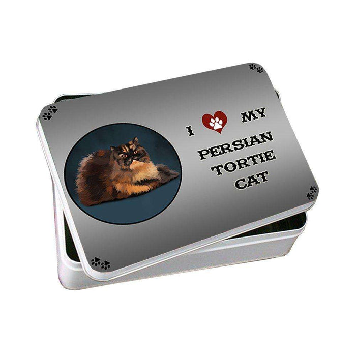 I Love My Persian Tortie Cat Photo Storage Tin