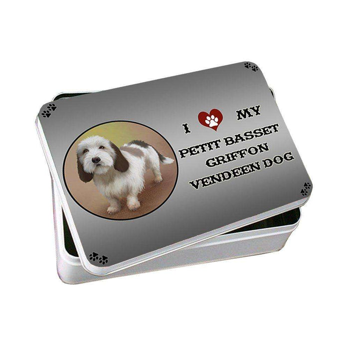 I Love My Petit Basset Griffon Vendeen Dog Photo Storage Tin