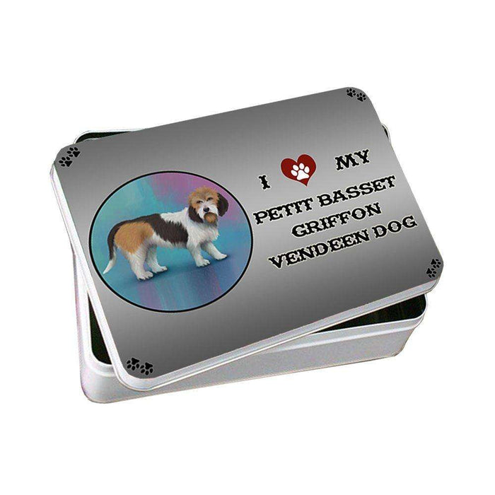 I Love My Petit Basset Griffon Vendeen Dog Photo Storage Tin