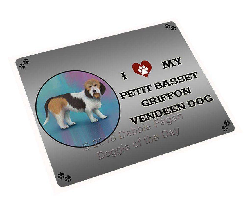 I Love My Petit Basset Griffon Vendeen Dog Tempered Cutting Board