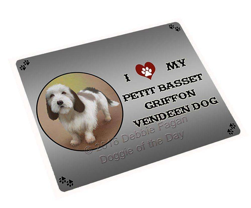 I Love My Petit Basset Griffon Vendeen Dog Tempered Cutting Board