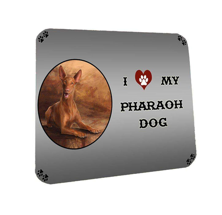 I Love My Pharaoh Dog Coasters Set of 4