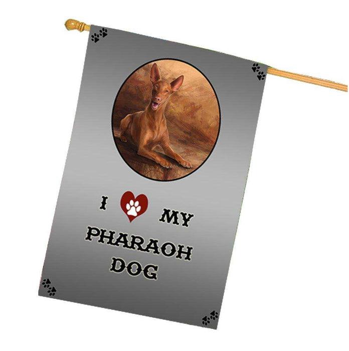 I Love My Pharaoh Dog House Flag