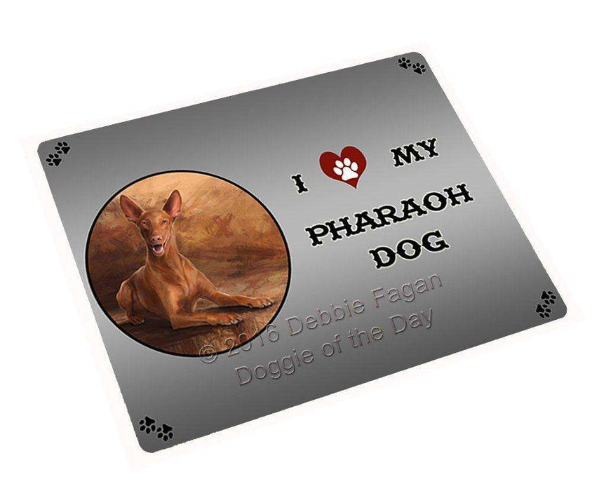 I Love My Pharaoh Dog Tempered Cutting Board