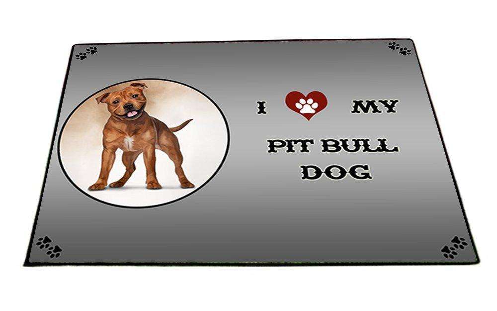 I Love My Pit Bull Dog Indoor/Outdoor Floormat