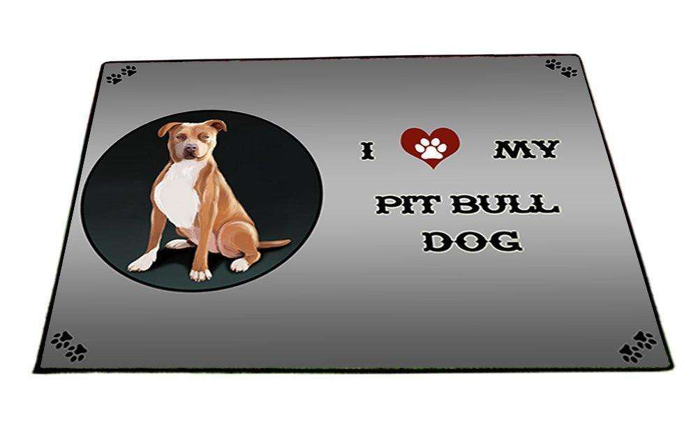 I Love My Pit Bull Dog Indoor/Outdoor Floormat