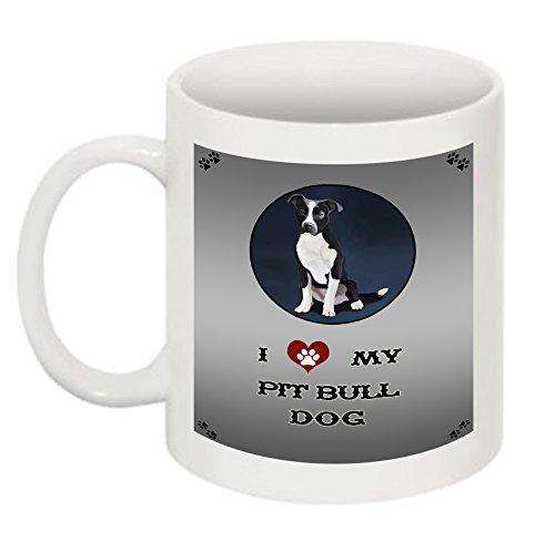 I Love My Pit Bull Dog Mug