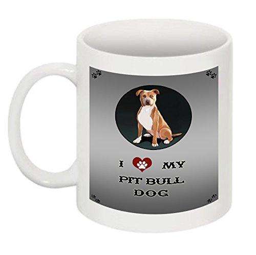 I Love My Pit Bull Dog Mug