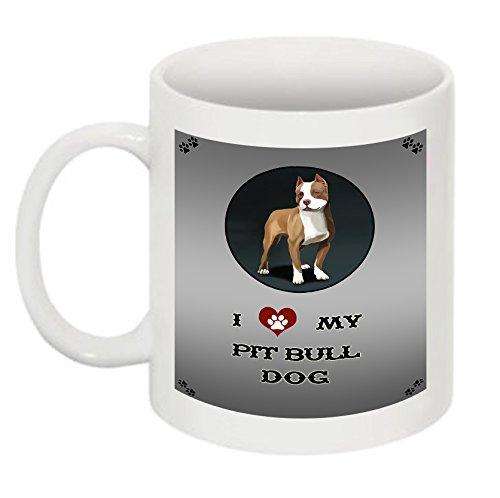 I Love My Pit Bull Dog Mug