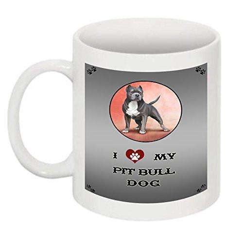 I Love My Pit Bull Dog Mug