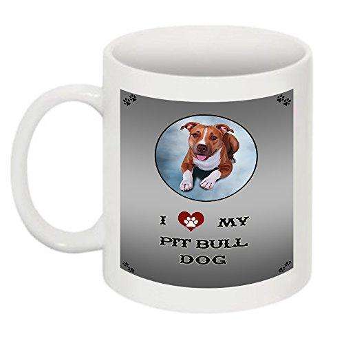 I Love My Pit Bull Dog Mug