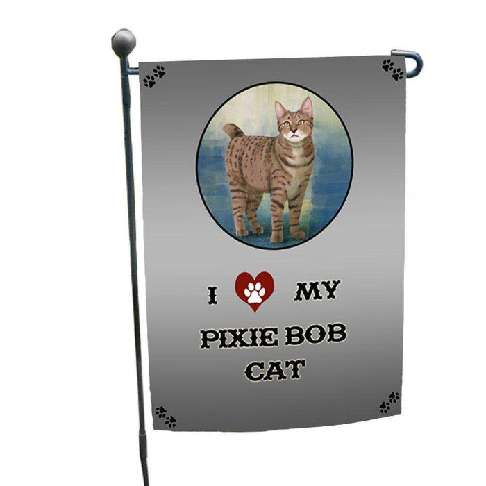 I Love My Pixie Bob Cat Garden Flag