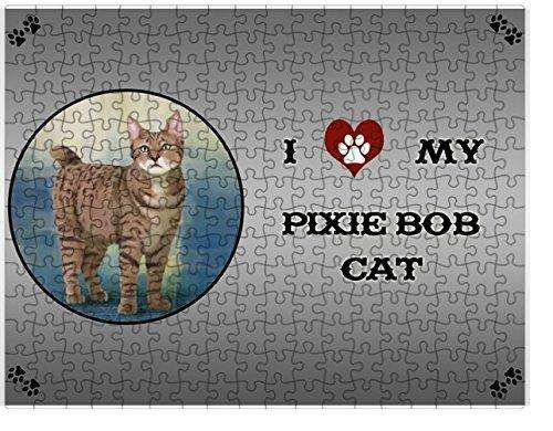I Love My Pixie Bob Cat Puzzle with Photo Tin