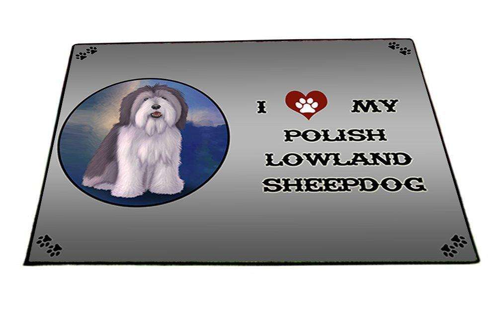 I Love My Polish Lowland Sheepdog Dog Indoor/Outdoor Floormat