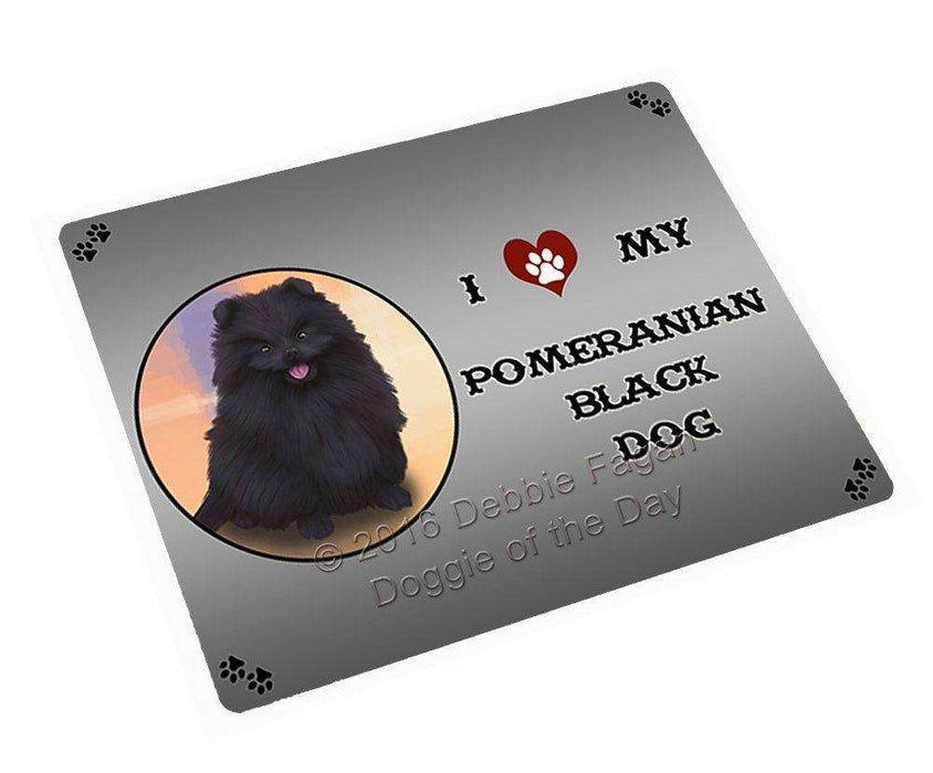 I Love My Pomeranian Black Dog Large Refrigerator / Dishwasher Magnet