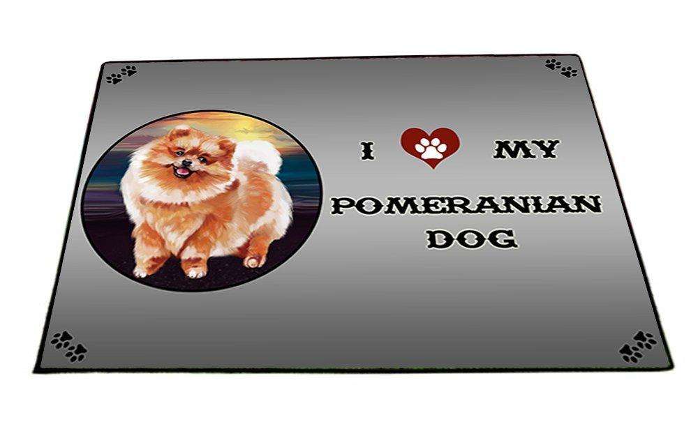 I Love My Pomeranian Dog Indoor/Outdoor Floormat
