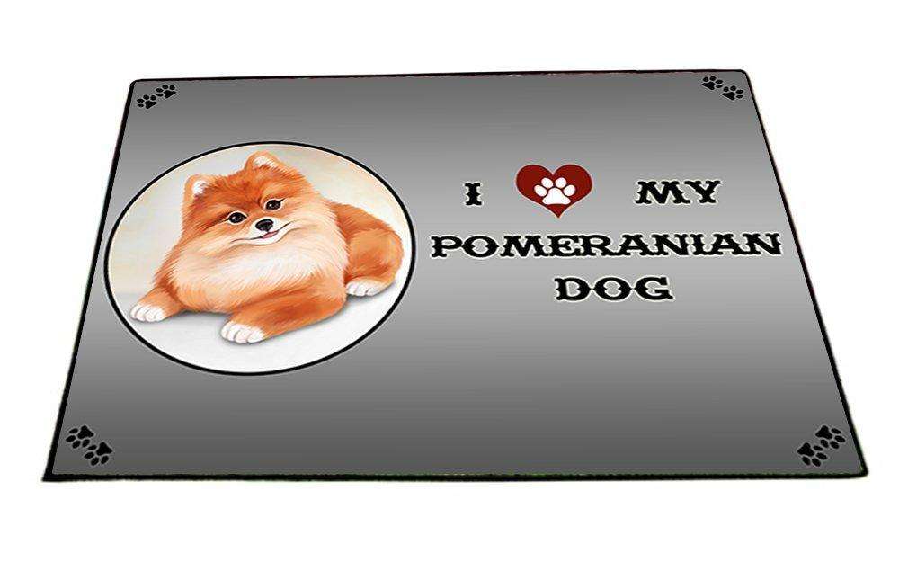 I Love My Pomeranian Dog Indoor/Outdoor Floormat