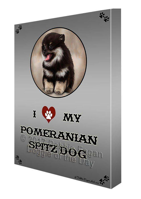 I Love My Pomeranian Spitz Dog Canvas Wall Art D239