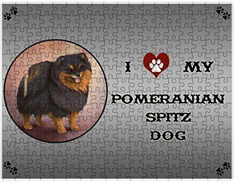 I Love My Pomeranian Spitz Dog Puzzle with Photo Tin