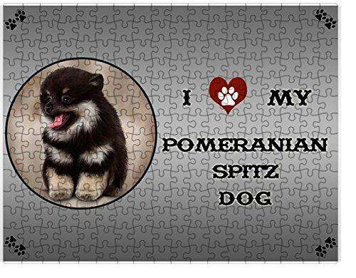 I Love My Pomeranian Spitz Dog Puzzle with Photo Tin