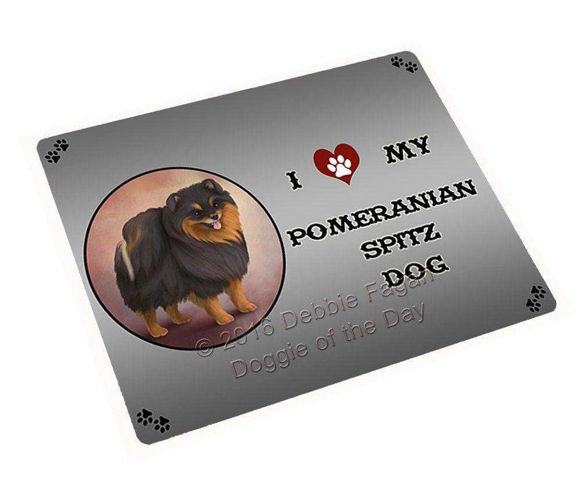 I Love My Pomeranian Spitz Dog Tempered Cutting Board