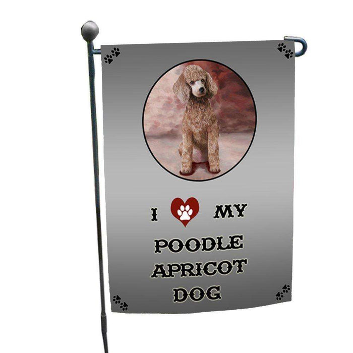 I Love My Poodle Apricot Dog Garden Flag