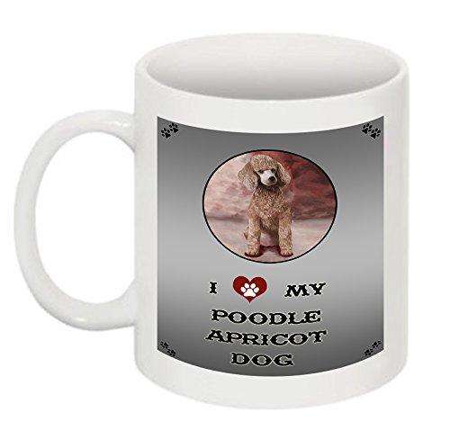 I Love My Poodle Apricot Dog Mug