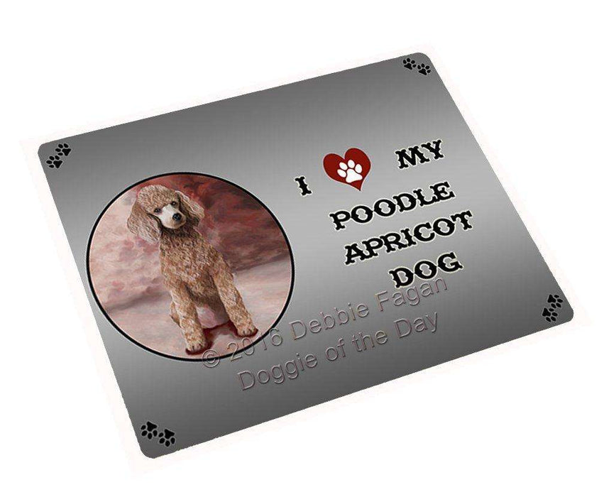 I Love My Poodle Apricot Dog Tempered Cutting Board