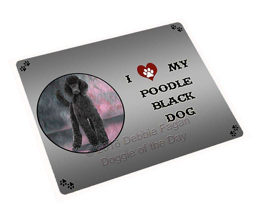 I Love My Poodle Black Dog Magnet Mini (3.5" x 2")