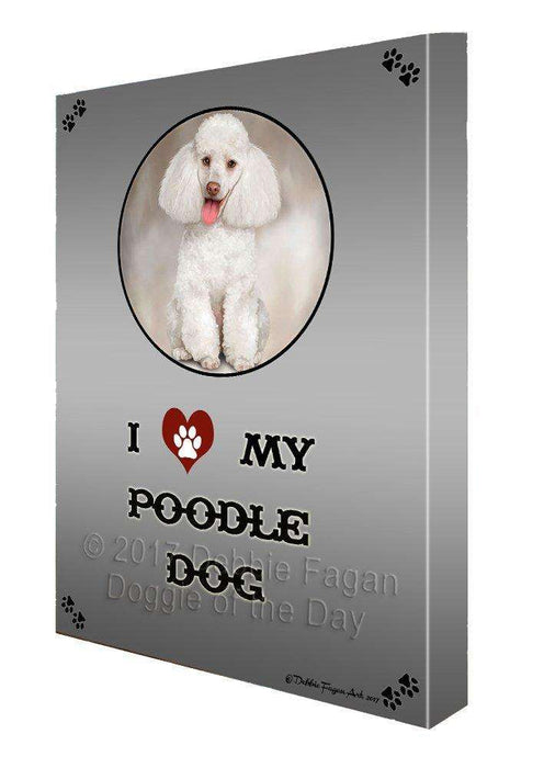 I love My Poodle Dog Canvas Wall Art