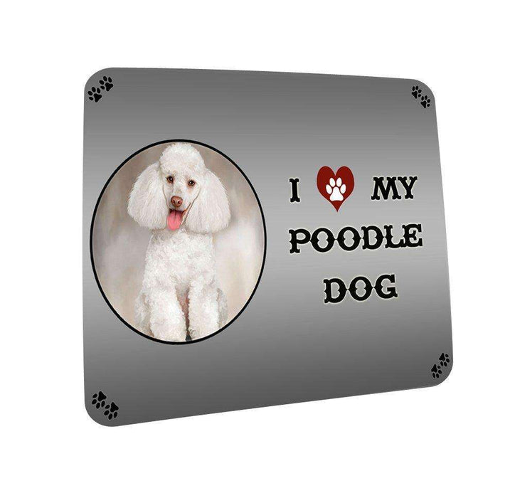 I love My Poodle Dog Coasters Set of 4