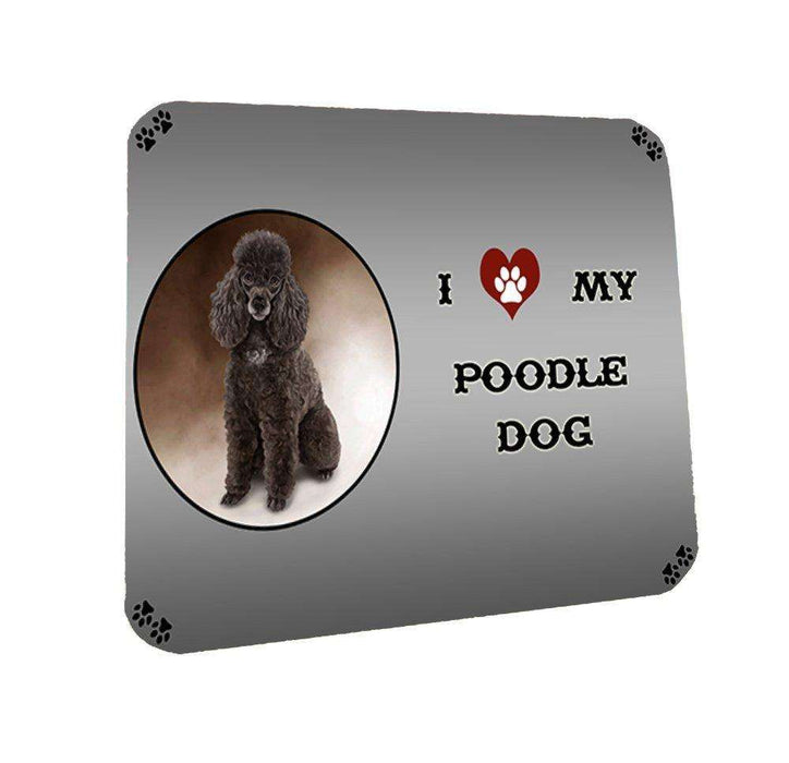 I Love My Poodle Dog Coasters Set of 4