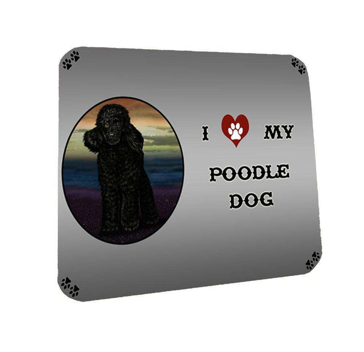 I Love My Poodle Dog Coasters Set of 4