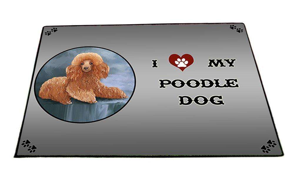 I Love My Poodle Dog Indoor/Outdoor Floormat