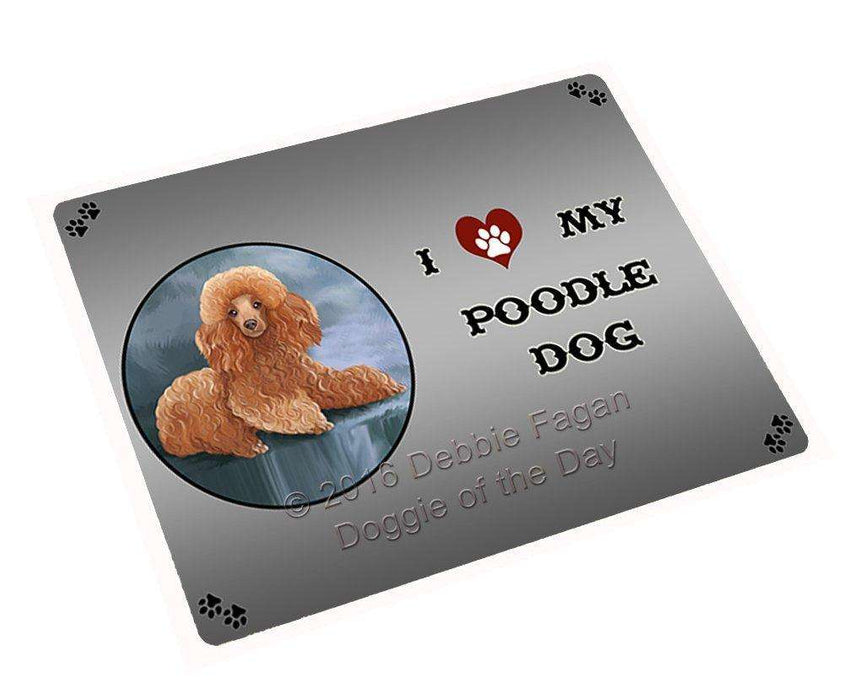 I Love My Poodle Dog Large Refrigerator / Dishwasher Magnet