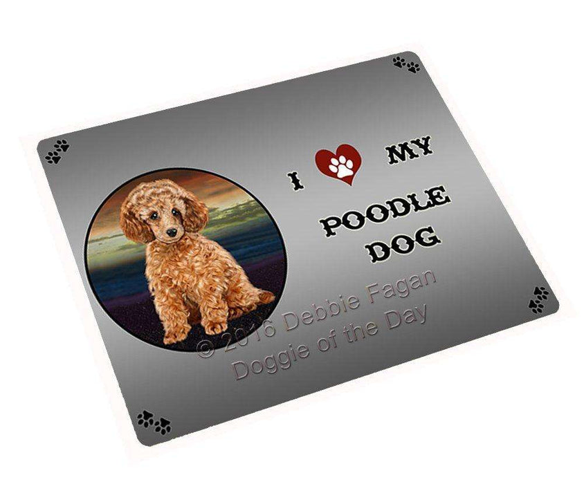 I Love My Poodle Dog Large Refrigerator / Dishwasher Magnet