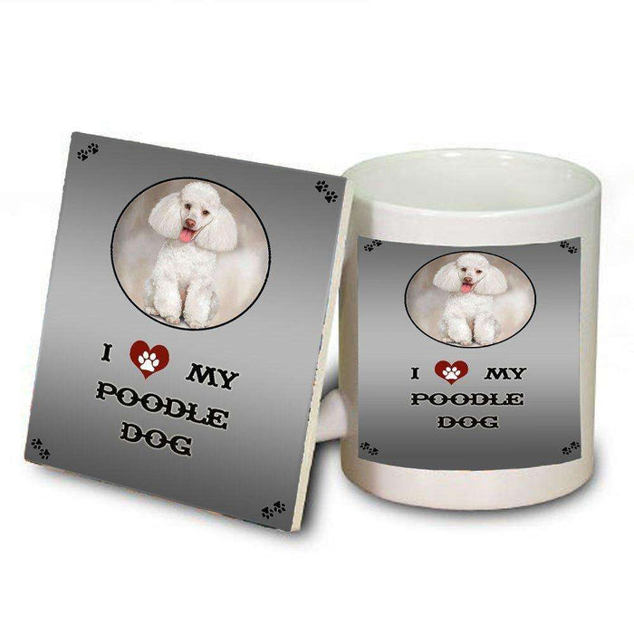 I love My Poodle Dog Mug and Coaster Set