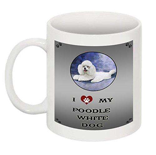 I Love My Poodle White Dog Mug