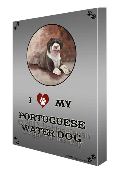 I Love My Portuguese Water Dog Canvas Wall Art D251